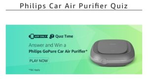 Amazon Philips GoPure Car Air Purifier Quiz answer