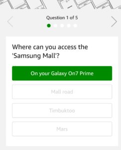Amazon Samsung Contest Answers TOday 22 Feb