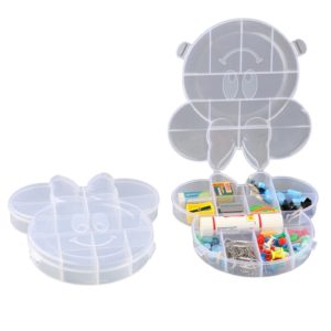 Buy Miamour Cute Cartoon 2 Piece Plastic Storage Box, White for Rs.97 only