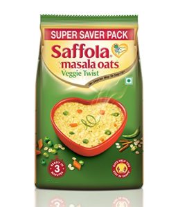 Buy Saffola Masala Oats Veggie Twist Pouch - 400 g for Rs.15 only