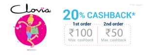 Clovia- Get flat 20% Cashback via phonepe