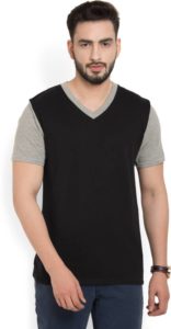 Flipkart- Buy Billion Perfect Fit Solid Men V-neck T-Shirts