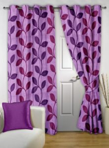 Flipkart- Buy Story@Home Polyester Purple Printed Eyelet Door Curtain 