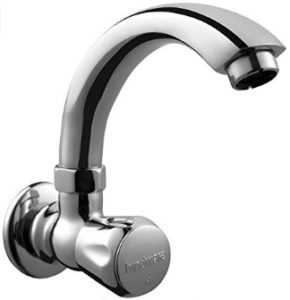 Hindware F330024CP Contessa Plus Sink Tap With Swivel Spout Wall Mounted Model (Chrome)