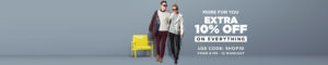 Jabong Extra 10 off on everything