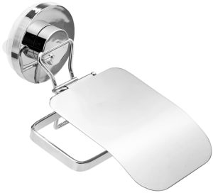 Miamour Push-Lock Steel Toilet Tissue Holder, Silver 