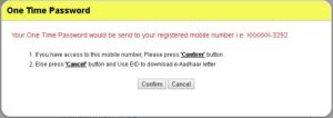 Mobile verification Popup message How to get Original Aadhaar Card Anytime Anywhere