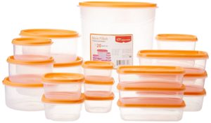 Princeware SF Tal Pak Container Set, 20-Pieces, Orange