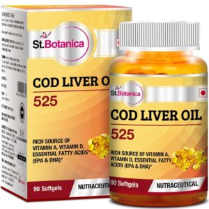 Buy St.Botanica COD Liver Oil 525 - 90 Softgels for Rs.599 only