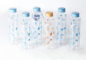 Steelo Sano Printed Bottle Set, 1 Litre, Set of 6 at rs.255