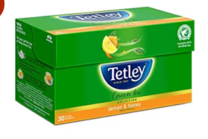 Tetley Green Tea, Lemon and Honey, 30 Tea Bags