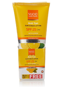 VLCC Anti Tan Sun Screen Lotion SPF 25, 150g (Buy 1 Get 1 Free) at rs.137