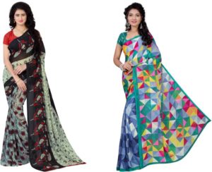 Vimalnath Synthetics Floral Print Daily Wear Georgette Saree