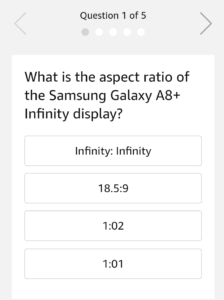 galaxy a8 quiz question