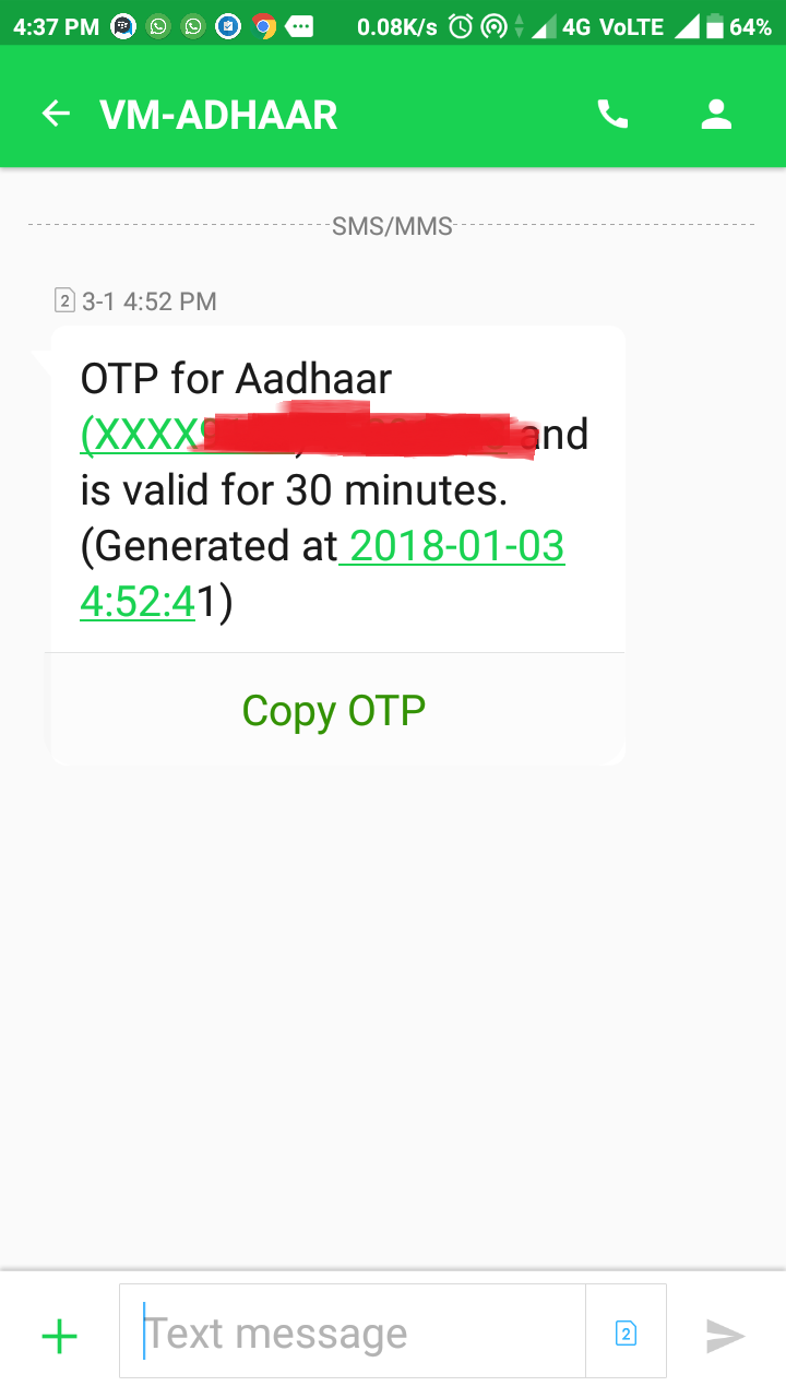 aadhaar otp