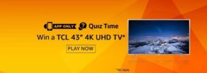 amazon quiz today tcl january answers