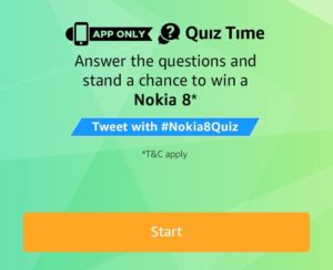 answers of amazon quiz nokia 8