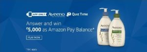 Amazon Aveeno Quiz Answer Today