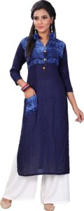 Amazon- Buy J B Fashion Women's Reyon Blue Kurti at Rs 149