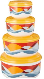 Amazon- Buy Nayasa Allora Plastic Container Set, 4-Pieces, Yellow at Rs 213