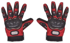 Amazon- Buy Romic Leather Motorcycle Full Gloves (Red, XL) at Rs 239