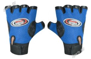 Amazon- Buy Sports 101 Polo Fit Leather Fitness Gloves, Free Size (Blue) at Rs 117
