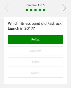 Amazon Fastrack Contest Questions Answers