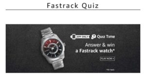Amazon Fastrack Quiz Answers