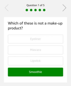 Amazon Maybelline Quiz Today