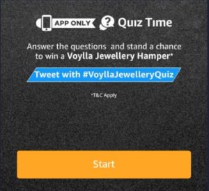 Amazon Voylla Quiz Answers