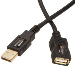 AmazonBasics USB 2.0 Extension Cable 2-Pack -