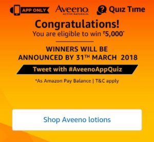 Answers Aveeno Quiz