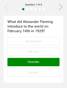 Answers of Amazon February Quiz