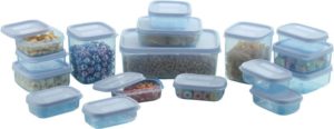 Flipkart - Buy MasterCook - 200 ml, 330 ml, 1630 ml, 150 ml, 500 ml, 700 ml Plastic Grocery Container (Pack of 17, Blue) at Rs 149 only