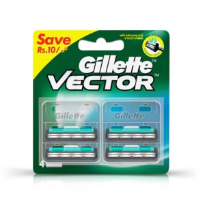 Gillette Vector Plus Manual Shaving Razor Blades (Cartridge)