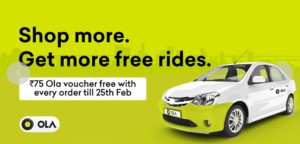 Grofers- Get Free Rs 75 OLA Voucher 