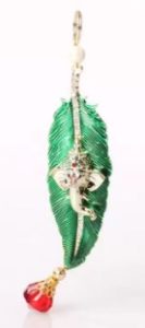 Itiha Ganesha Door, Wall Hanging & Keychain Showpiece - 10 cm (Aluminium, Multicolor)