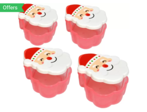 Little Kitchen Santa Claus Original Airtight Food Storage Food Container COMBO SET OF 4 1 Containers Lunch Box (250 ml)