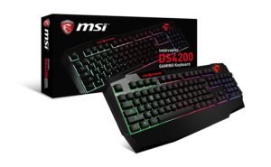 MSI Interceptor DS4200 Gaming Keyboard Anti-Ghosting Backlit Ergonomic Design (Multi-Color)
