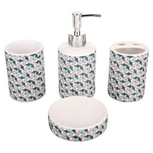Miamour MMCBSCD001008 4 Piece Ceramic Bathroom Accessory