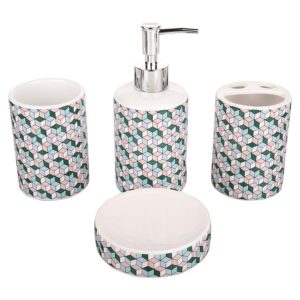 Miamour MMCBSCD001008 4 Piece Ceramic Bathroom Accessory