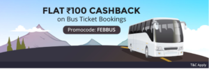 Paytm - Get Flat Rs. 100 cashback on Bus Ticket Booking