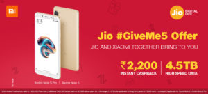 Redmi Note 5 Jio Offer