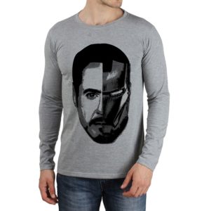 SayItLoud Men's Printed Ironman Printed Full Sleeve T Shirt