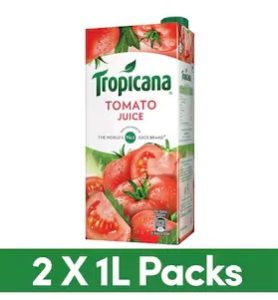 TROPICANA TOMATO FRUIT JUICE 1L PACK OF 2