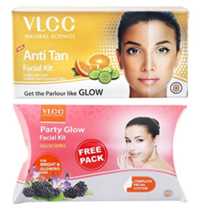 VLCC Anti Tan Facial Kit, 60g with Free Party Glow Facial Kit, 60g at rs.163