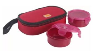All Time Food Gear With Insulated Carry Bag - Pink2 2 Containers Lunch Box  (460 ml)