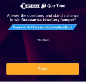 Amazon Accessorize Quiz Time Answer March