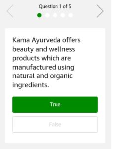 Amazon Ayurveda Quiz Answer March