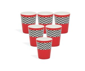 Amazon- Buy Clay Craft Vibrant 326 Bone China Tumbler Set, 350ml/5.7cm, Set of 6, Multicolour at Rs 227